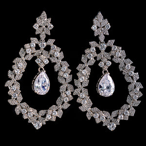 ELENI EARRINGS - SuReina Bridal ELENI EARRINGS Silver Jewelry