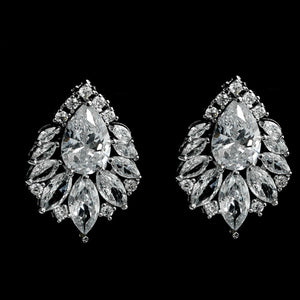 EMRIE EARRINGS - SuReina Bridal EMRIE EARRINGS Silver Bridal Earrings