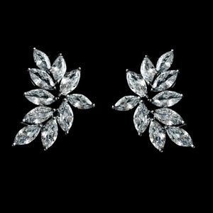 ESTAR EARRINGS - SuReina Bridal ESTAR EARRINGS Silver Bridal Earrings