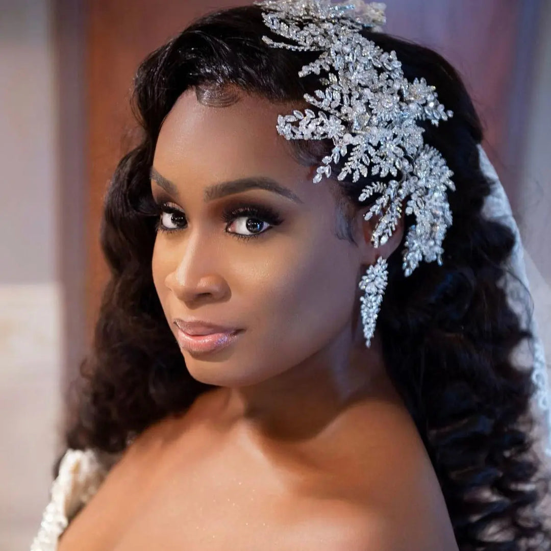 Sureina Handcrafted Swarovski Headpiece RENA HEADPIECE – SuReina Bridal main image 3