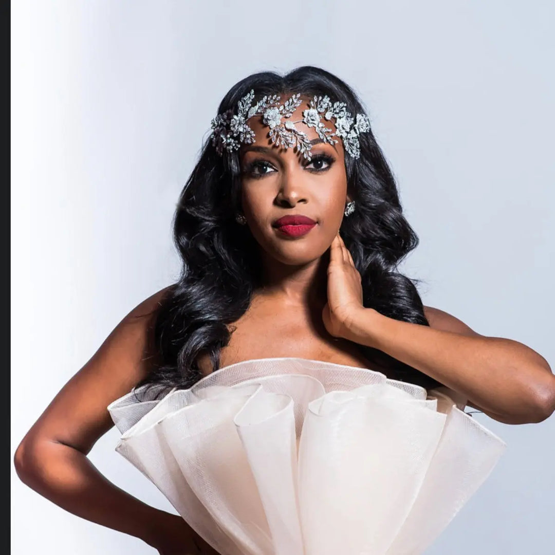 Sureina Handcrafted Swarovski Headpiece RENA HEADPIECE – SuReina Bridal main image 4